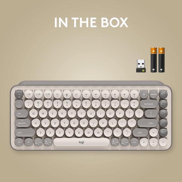 Alt view image 3 of 3 - Logitech POP Keys Wireless Mechanical Keyboard with Customizable Emoji Keys Mist