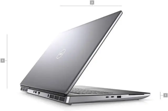Alt view image 6 of 7 - Dell Precision 7760 17" i9-11950H 512GB SSD 64GB RTX A5000 16GB Gaming Laptop