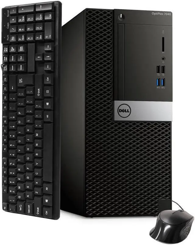 Main image of Dell Optiplex 7040 Tower, Quad Core I5-6500 CPU 3.20GHZ, 4K UHD 3-Monitor Support, 2x Display Port, HDMI, 8GB, 250GB, Windows 10 Pro