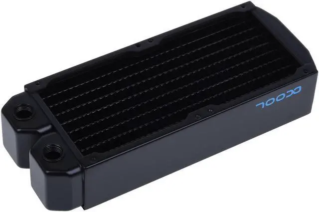 Alt view image 6 of 6 - Alphacool NexXxos XT45 Full Copper Radiator 184, 92mm x 2, Dual Fan, Black