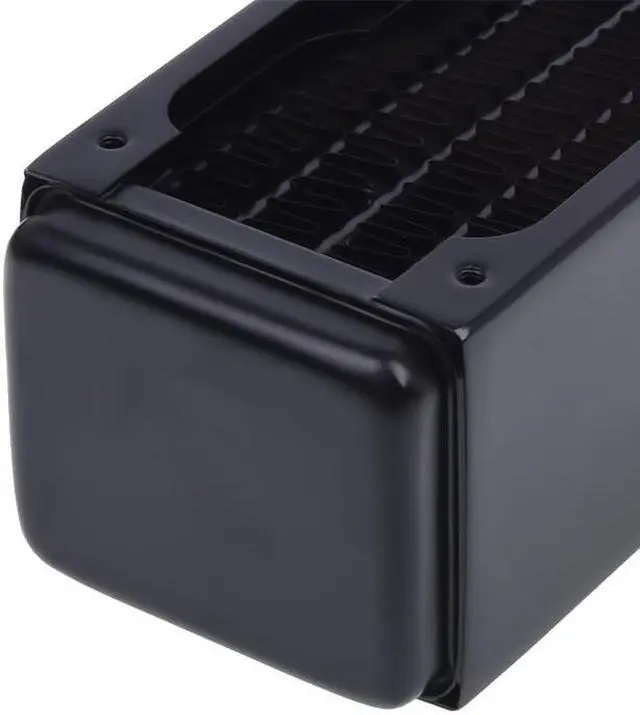 Alt view image 8 of 8 - Alphacool NexXxos XT45 Full Copper Radiator 100, 50mm x 2, Dual Fan, Black