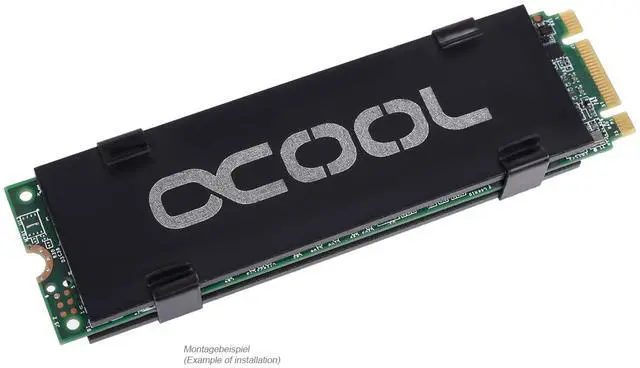 Alt view image 3 of 7 - Alphacool HDX - M.2 SSD M01 - 80mm - Black (11310)