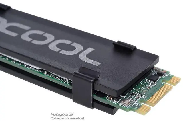 Alt view image 6 of 7 - Alphacool HDX - M.2 SSD M01 - 80mm - Black (11310)