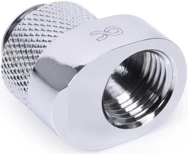 Main image of Alphacool Eiszapfen 8mm Offset Fitting Rotatable G1/4 OT to G1/4 IT - Chrome (17603)