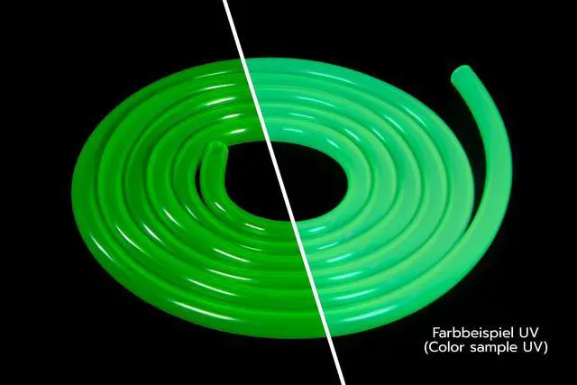 Alt view image 6 of 8 - Alphacool AlphaTube HF Flexible Tubing 10mm ID, 16mm OD (3/8" ID, 5/8" OD), 3 Meters, UV Green