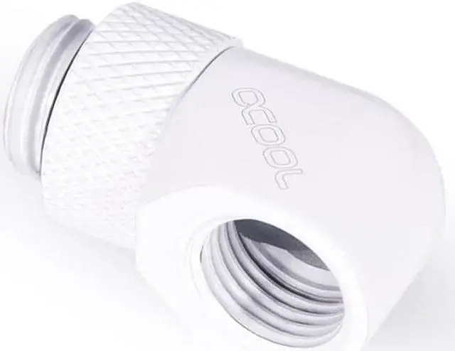 Alt view image 2 of 2 - alphacool 17485 eiszapfen l-connector rotatable g1/4 outer thread to g1/4 inner thread - whit