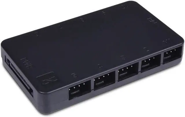 Main image of Alphacool Core 10x 4-Pin PWM Splitter with SATA Power Connector (25667)