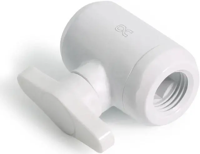 Main image of Alphacool Eiszapfen 2-Way Ball Valve G1/4 - White (17630)