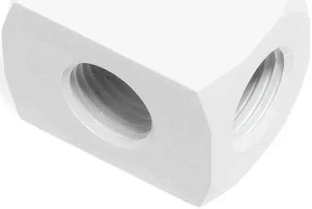 Main image of Alphacool HF Connection Terminal TEE T-piece Round G1/4 - White (17629)