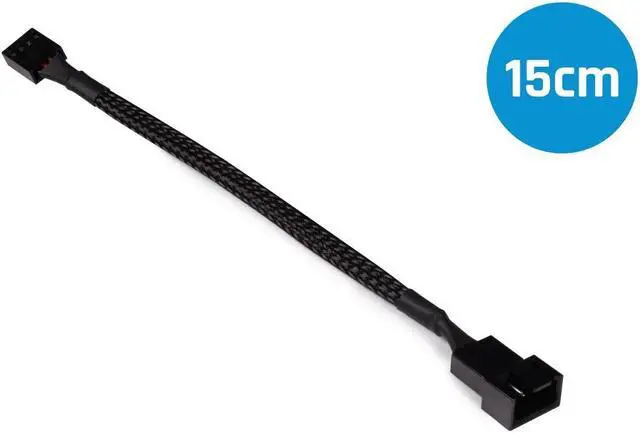 Main image of Alphacool Fan Cable 4-Pin to 4-Pin Extension - 15cm - Black (18673)