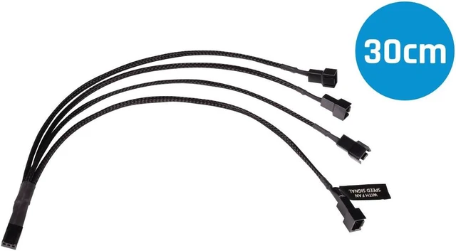 Main image of Alphacool Y-Splitter 3-Pin to 4x 3-Pin Cable - 30cm (18695)
