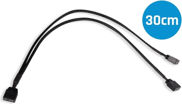 Main image of Alphacool Y-Splitter aRGB 3-Pin to 2x 3-Pin Cable - 30cm (18705)