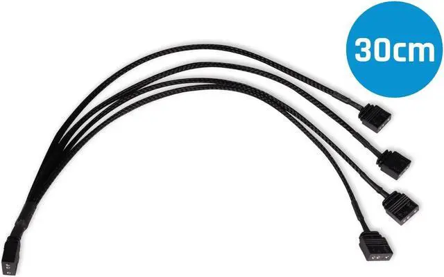 Main image of Alphacool Y-Splitter aRGB 3-Pin to 4x 3-Pin Cable - 30cm (18711)