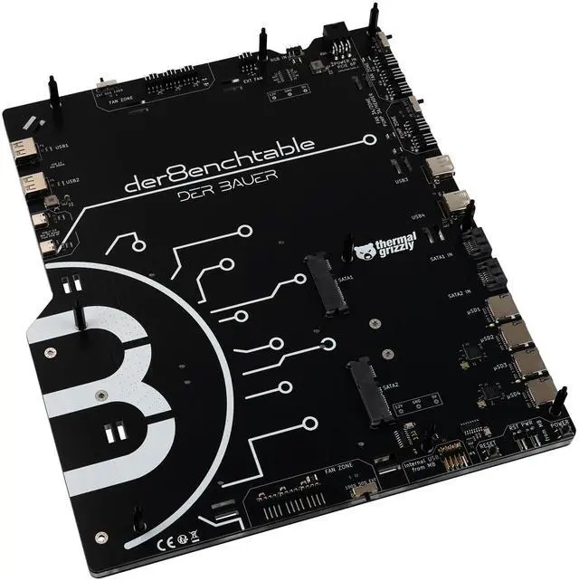Main image of Thermal Grizzly der8enchtable - Black PC Case, ATX, ITX, mATX, Test Bench (TG-D8-001)