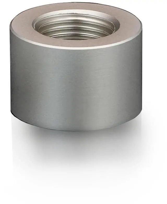 Main image of Thermal Grizzly DeltaMate 14mm Female to Female Extender Fitting - FF14 - Matt Nickel, G1/4, Brass (TG-DM-FIT-0213)