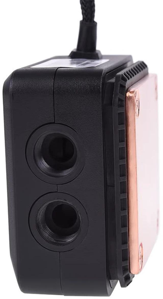Alt view image 3 of 7 - Alphacool Eiskoffer - Mandrel 13mm 45° CPU Water Block, G1/4, Copper, Black (90348)