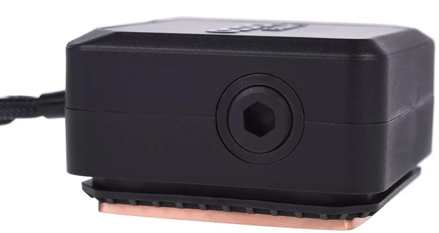 Alt view image 2 of 7 - Alphacool Eiskoffer - Mandrel 13mm 45° CPU Water Block, G1/4, Copper, Black (90348)