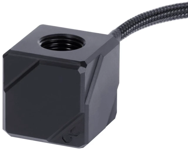 Alt view image 2 of 7 - Alphacool Temperature Sensor Square Acetal - Black (17555)