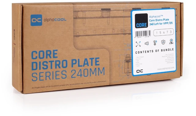 Alt view image 5 of 7 - Alphacool Core Distro Plate 240 Right VPP/D5 Reservoir, G1/4, 164 ml, Acrylic, Clear (15474)