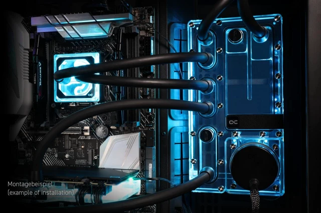 Alt view image 6 of 7 - Alphacool Core Distro Plate 240 Right VPP/D5 Reservoir, G1/4, 164 ml, Acrylic, Clear (15474)