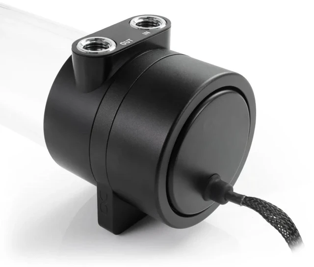 Alt view image 6 of 7 - Alphacool Core 70 Tube Reservoir with VPP/D5 Apex PWM Pump, G1/4, 494ml, Borosilicate Glass, Black (13742)