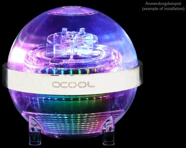 Alt view image 6 of 7 - Alphacool Eisball Adressable RGB - Acryl with D5 VPP655 PWM Reservoir, G1/4 (13795)