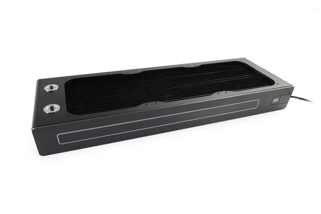 Alt view image 6 of 7 - Alphacool Core XT45 Full Copper 360mm Radiator, 120mm, G1/4, 50mm, Black (14584)