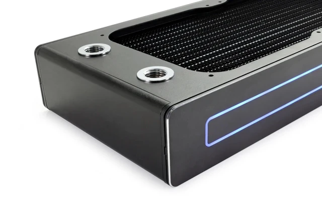 Alt view image 4 of 7 - Alphacool Core XT45 Full Copper 360mm Radiator, 120mm, G1/4, 50mm, Black (14584)