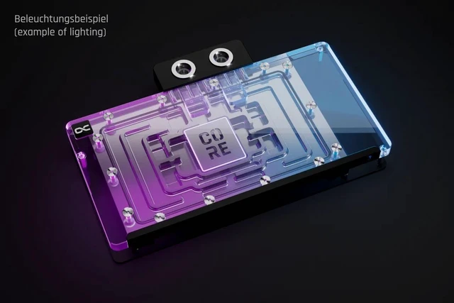 Alt view image 5 of 7 - Alphacool Core Geforce RTX 5090 Solid + AMP Waterblock with Backplate, G1/4, Chrome Plated Copper, ARGB (14730)
