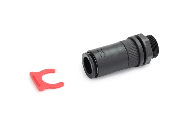 Alt view image 2 of 3 - Alphacool ES Quick Release Coupling G1/4 IG Female - Bulkhead Fitting PushIn Industry, Nylon, Black (17658)