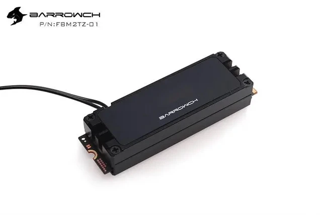 Alt view image 2 of 7 - Barrow Premium 2280/22110 PCIE SATA M2 SSD Dual Fan Heatsink Cooler - Black, Aluminum (HDM2280-FT)