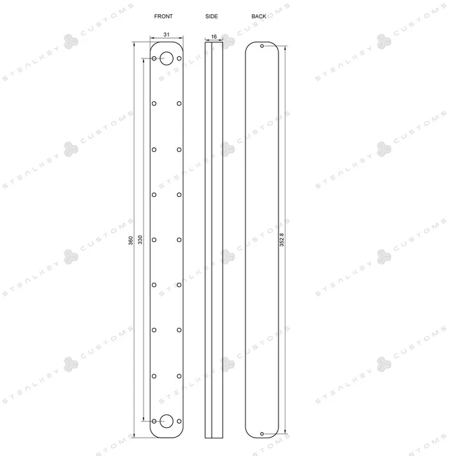 Alt view image 7 of 7 - Stealkey Customs CubeTube 360mm - Acryl, Clear (SW10116)