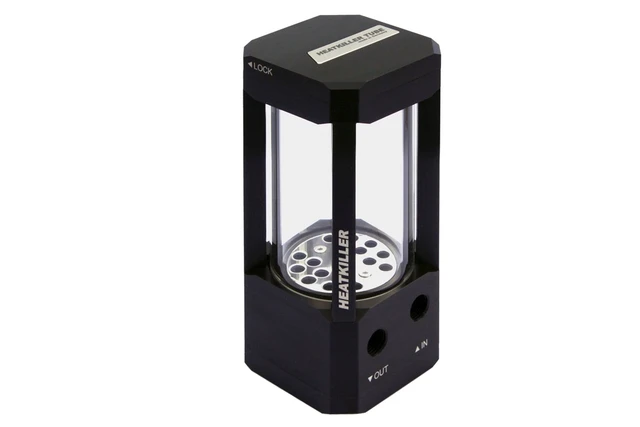 Alt view image 4 of 7 - Watercool HEATKILLER® Tube 100 D5 - Clear Reservoir, G1/4, 100mm, Borosilicate Glass (30203)