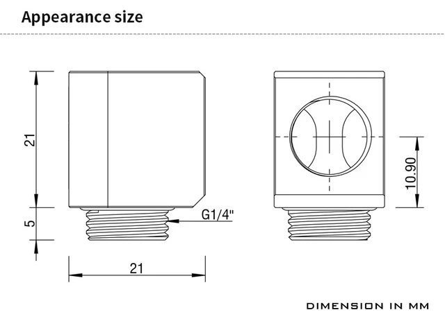 Alt view image 2 of 3 - Barrow G1/4 Mini 90 Degree Rotory Adapter Fitting - Black (TWT90-M)