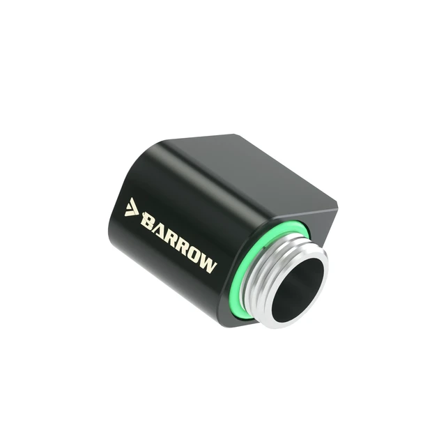 Alt view image 3 of 3 - Barrow G1/4 Mini 90 Degree Rotory Adapter Fitting - Black (TWT90-M)