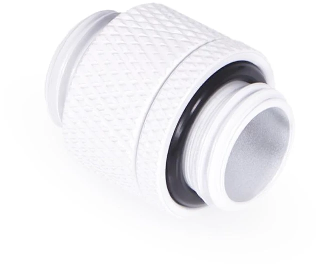 Alt view image 4 of 5 - Alphacool Eiszapfen G1/4" Male To Male Rotatable Adapter Fitting - White, Brass (17489)
