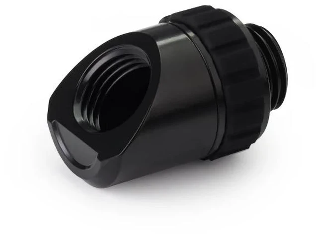 Alt view image 5 of 7 - Alphacool Apex Grip 45° G1/4 Rotary Adapter Fitting - Black, Brass (14808)