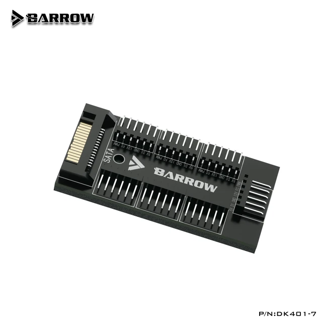 Alt view image 7 of 7 - Barrow 7-Way RGB and Fan Hub, 5-Pin SATA (DK401-7)