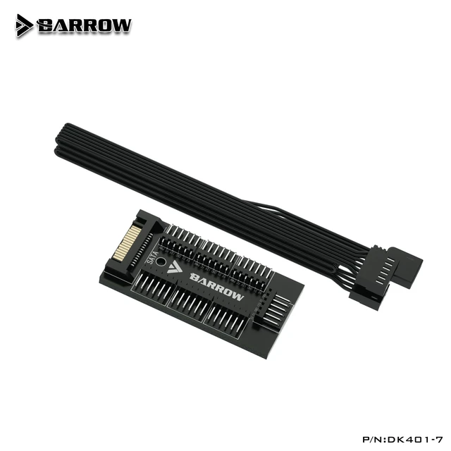 Alt view image 6 of 7 - Barrow 7-Way RGB and Fan Hub, 5-Pin SATA (DK401-7)