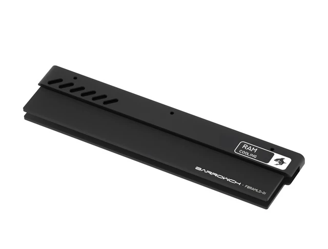 Alt view image 2 of 6 - Barrowch DDR5 RAM Single Dimm Heatsink - Black, Aluminum (FBRAMLD-01)