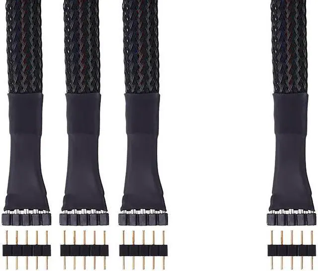 Alt view image 2 of 3 - Alphacool Y-Cable RGBW 5-Pin to 3x 5-Pin - 30cm Incl. Connector - Black (18569)