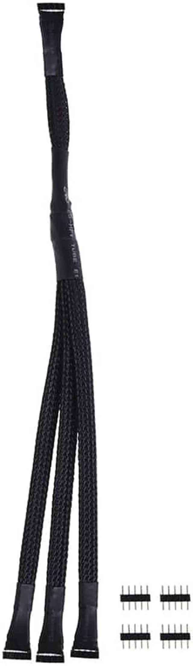 Main image of Alphacool Y-Cable RGBW 5-Pin to 3x 5-Pin - 30cm Incl. Connector - Black (18569)