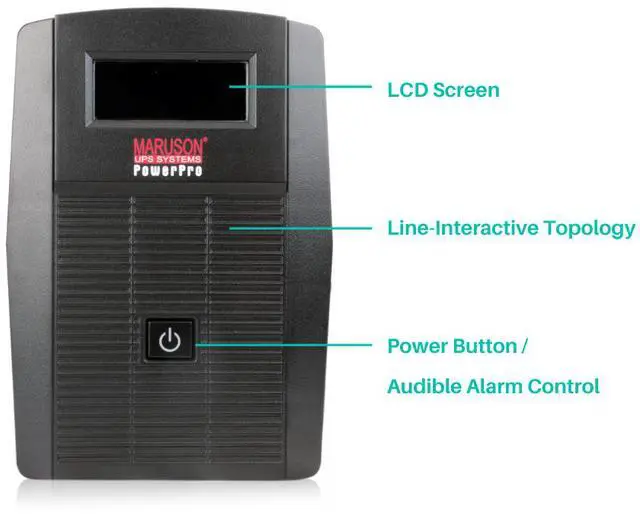 Alt view image 2 of 5 - MARUSON 800VA UPS Battery Backup and Surge Protector, 450W, 6 Outlets, Line Interactive, AVR, LCD, cTUVus, PRO-800LCD