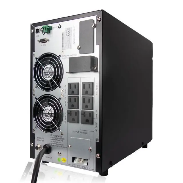 Alt view image 4 of 7 - MARUSON TAC-LV2K 2000VA 1800W Online UPS System, Sine Wave, 6 Outlets + Terminal, 120V, 5-20P, cTUVus