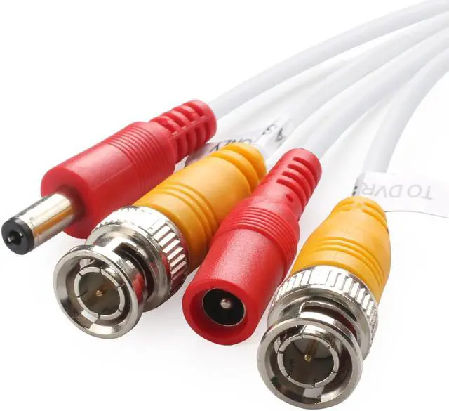Alt view image 7 of 7 - BNC Video Power Cable 30 Feet Pre-Made All-in-One Video Security Camera Cable Wire with Two Connectors for CCTV DVR Surveillance System
