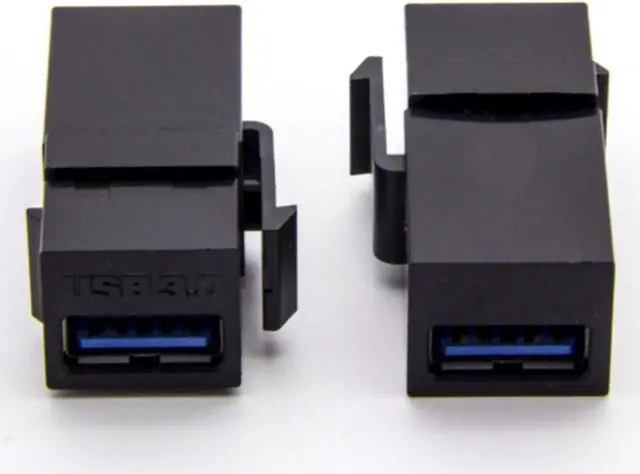 Alt view image 3 of 4 - Apoi USB 3.0 Keystone Jack Inserts, (2-Pack) USB to USB Coupler Snap-in Adapters Female to Female Connector Socket Adapter Port for Wall Plate Outlet Panel-Black