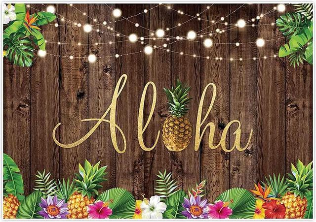 Hawaiian Luau Party Decoration Pack (159 Pcs), Tropical Beach Themed Aloha  Summer Party Supplies Kit, (including Table Skirt, Backdrop, Balloons