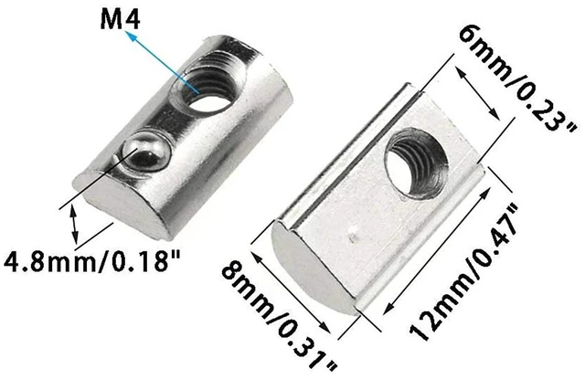 Alt view image 4 of 7 - Binzzo 2020 Series M3 M4 M5 T Slot Nuts Assortment Kit Roll-in Spring Ball Loaded Elastic Nuts 32 Pack Carbon Steel for 2020 Series Aluminum Extrusion Profile Rail with 6mm Slot for 3D Printer