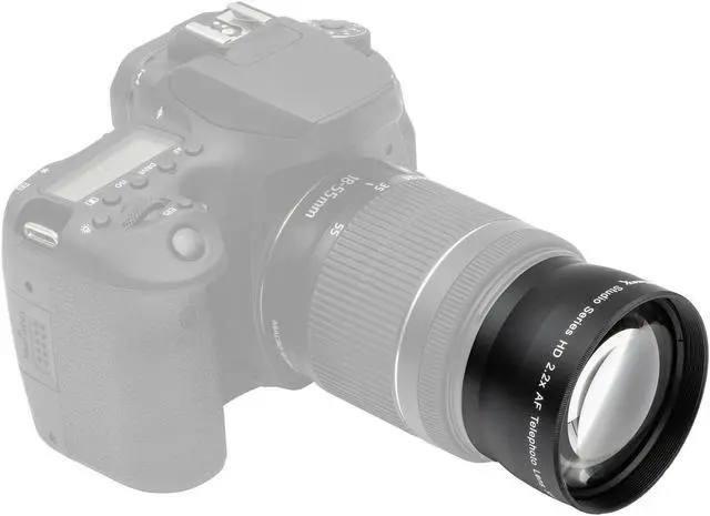 Alt view image 4 of 4 - 2.2x Professional Anti-Reflection Telephoto Lens 58mm with Protective Pouch