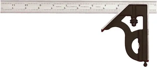 Alt view image 2 of 3 - STARRETT 11H-12-4R Combination Square Set,2 Pc